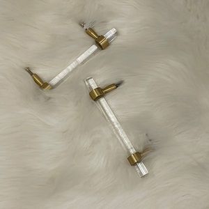 Acrylic & Brass Handle 4”